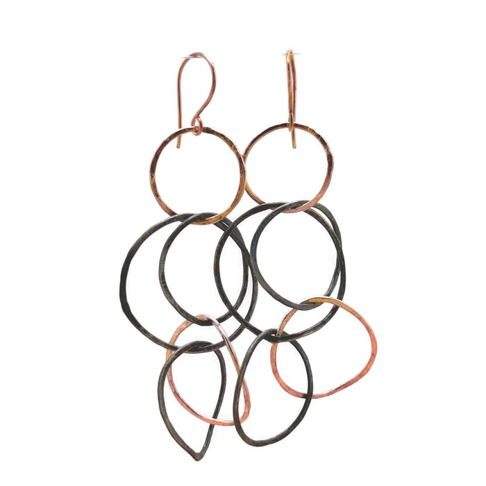 Long Sea Earrings  / Oxidized