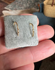 Salted Threader Earrings in 18k gold