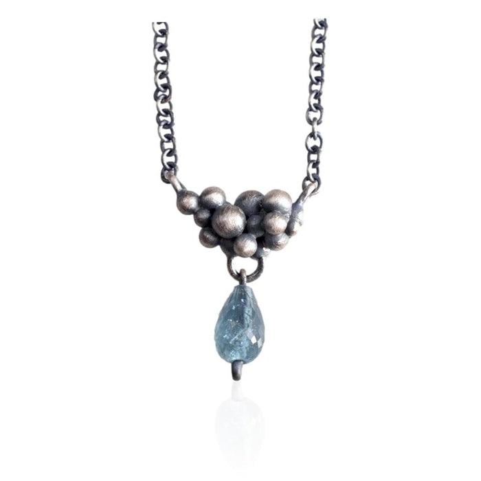 Blue Tourmaline Salted Necklace
