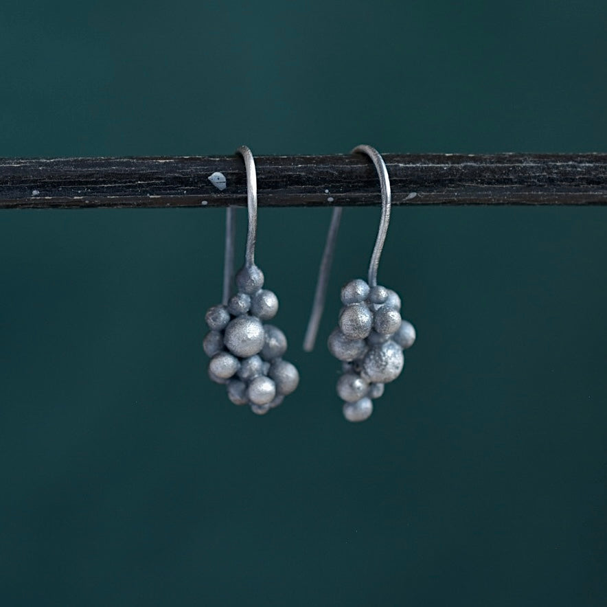 Salted Cluster Earrings / Oxidized