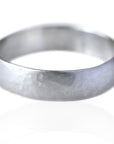 Weathered Band in Platinum |  Rounded 5mm