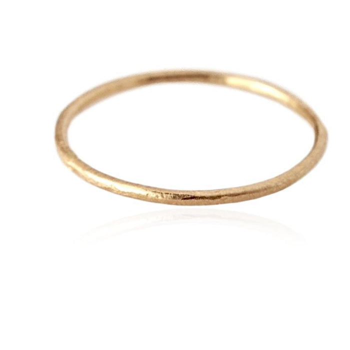 gold ring, hammered gold band