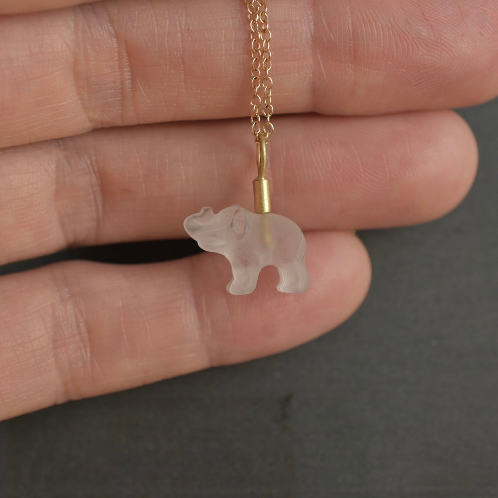 Carved Elephant Pendant