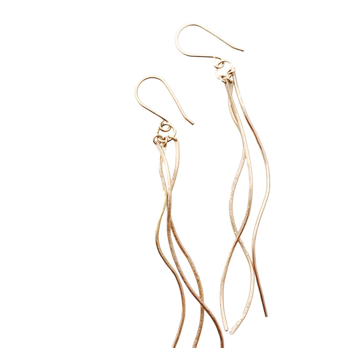 Sea Earrings in Gold
