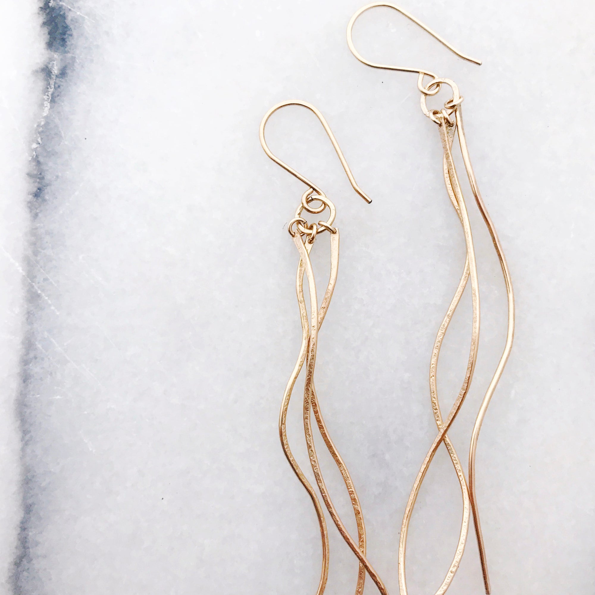 Sea Earrings in Gold