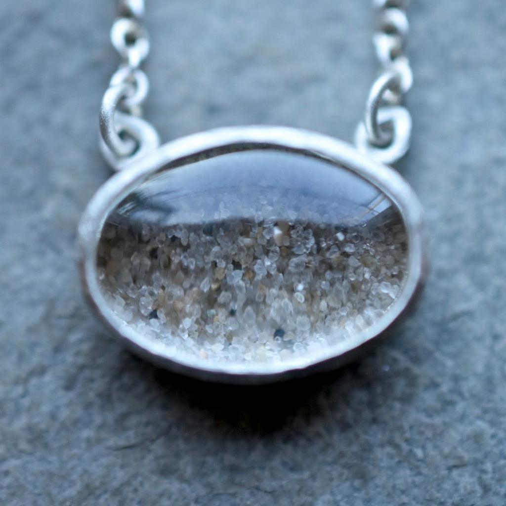 Beach Sand Necklace | Oval