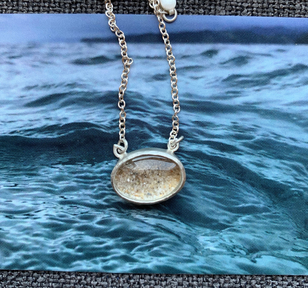 Beach Sand Necklace | Oval