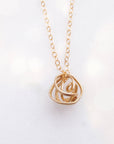 Gold Nest Necklace. Dainty Gold Necklace. Layering. Gold Necklace. Delicate Gold necklace. Gold Forever Knot Necklace. Bridesmaid Gift