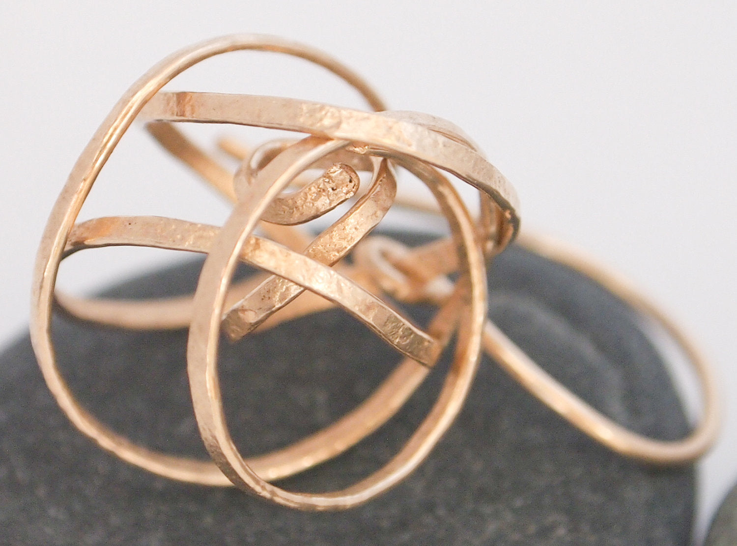 Gold Nest Earrings. Twisted and tangled gold thread earrings. gold dangly earrings. delicate jewelry, everyday earrings, lightweight earring