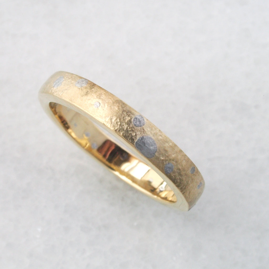 Stardust Wedding Band in 18k Gold + Platinum 