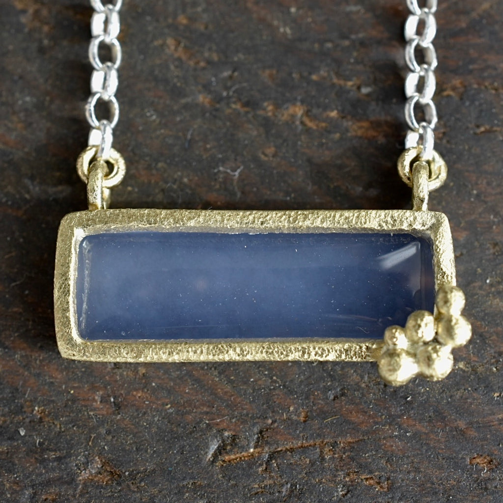 Salted Purple Chalcedony Necklace