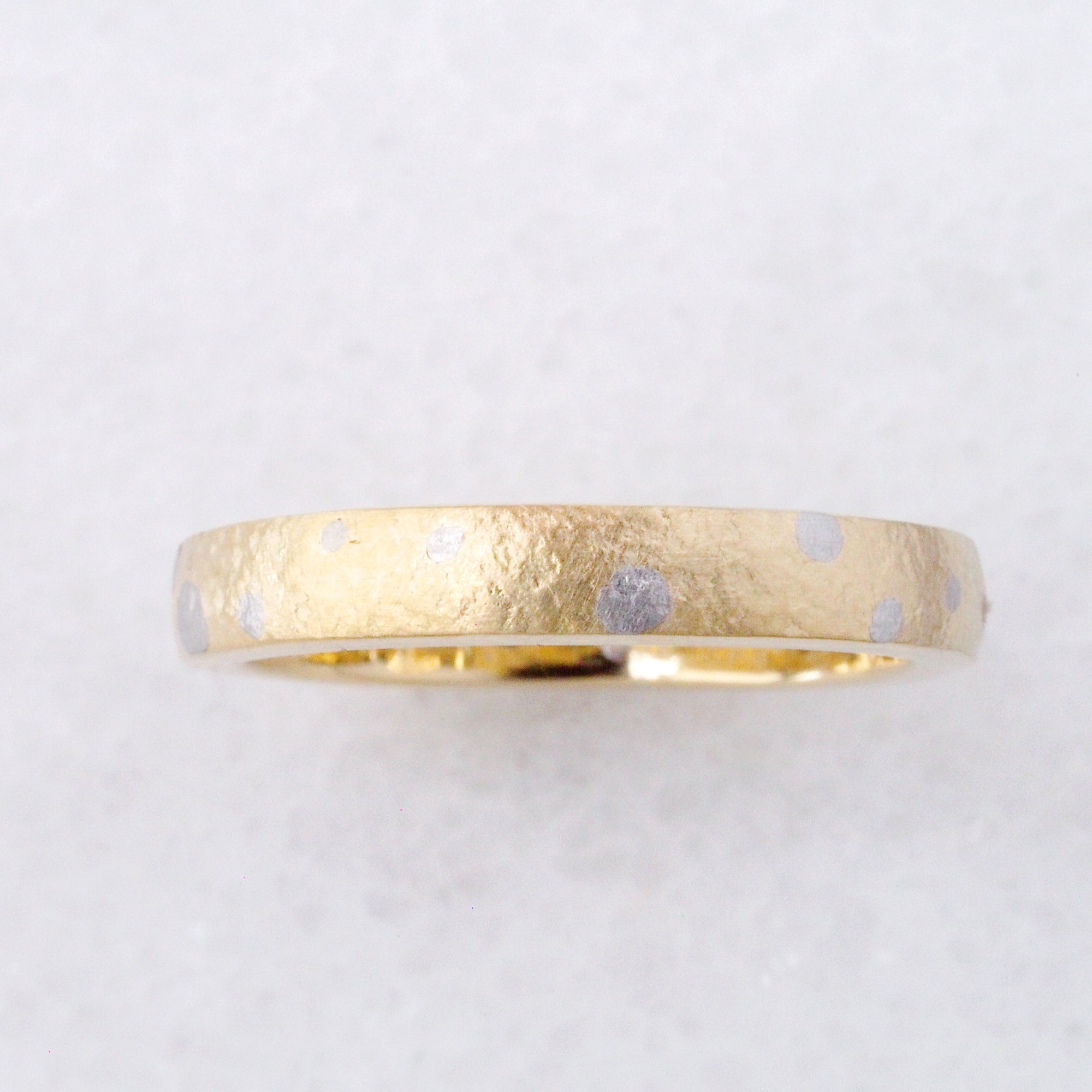 Stardust Wedding Band in 18k Gold + Platinum 