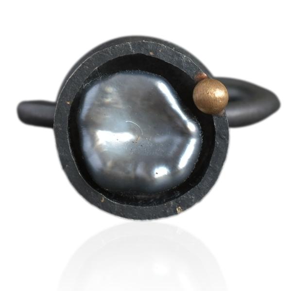 Tahitian Pearl Shadow Box Ring