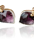 Berry Tourmaline Salted Studs